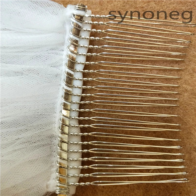 New Cathedral Length Bridal Veil Lace Veil-Wide Veil 1 Layer Wedding Veil Metal Comb Real Photo - My Store