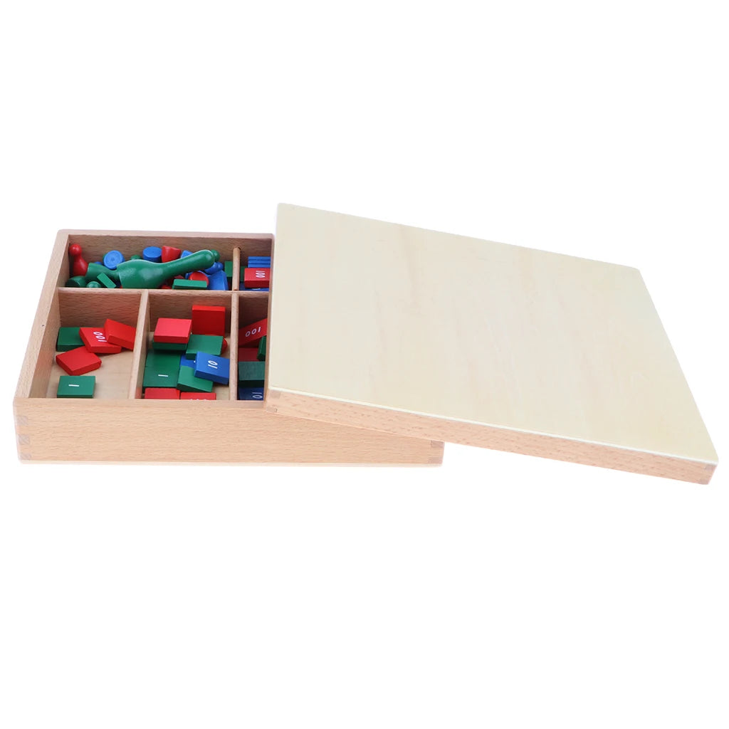 Montessori Wooden Stamps Math Materials Educational Game Toy