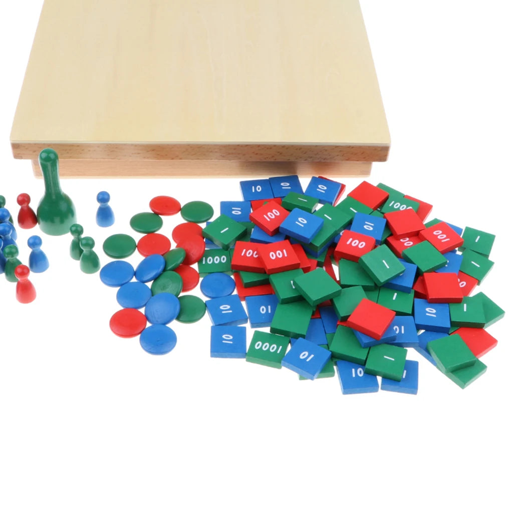 Montessori Wooden Stamps Math Materials Educational Game Toy