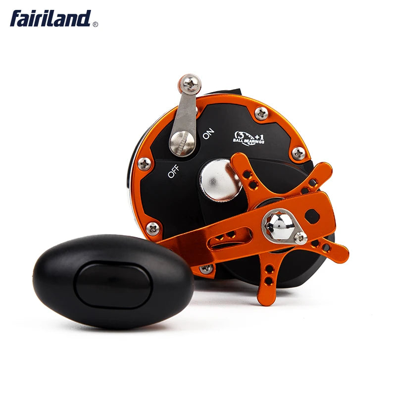 Fairiland Drum Trolling Reel (40A/B/C) 3BB+1RB 636g/22.4oz 4.1:1 RIGHT HAND 18Kg Drag Power Boat Fishing Reel Saltwater reels