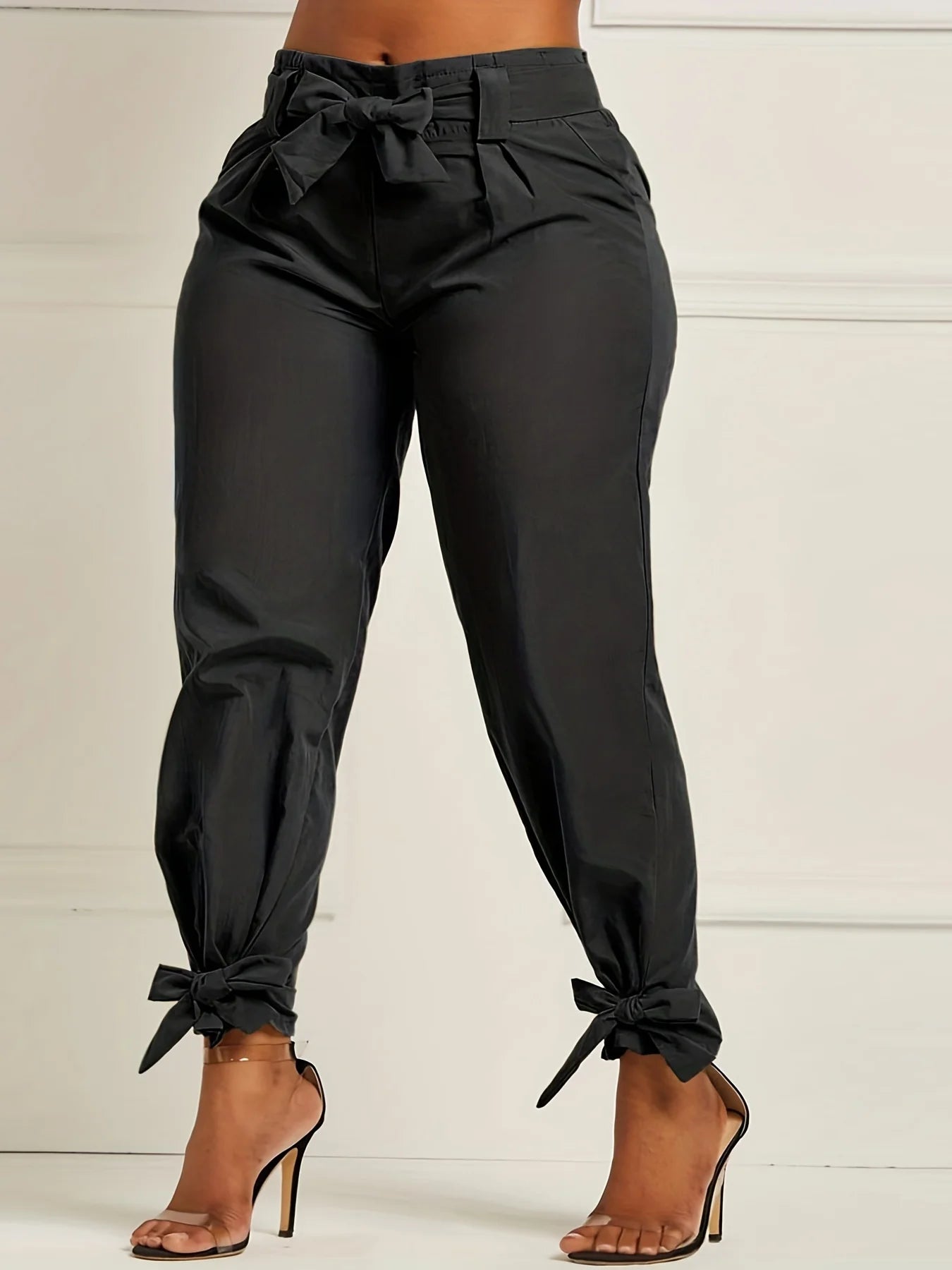 Plus size women's four season new elegant and fashionable high waisted slim fit pants - My Store