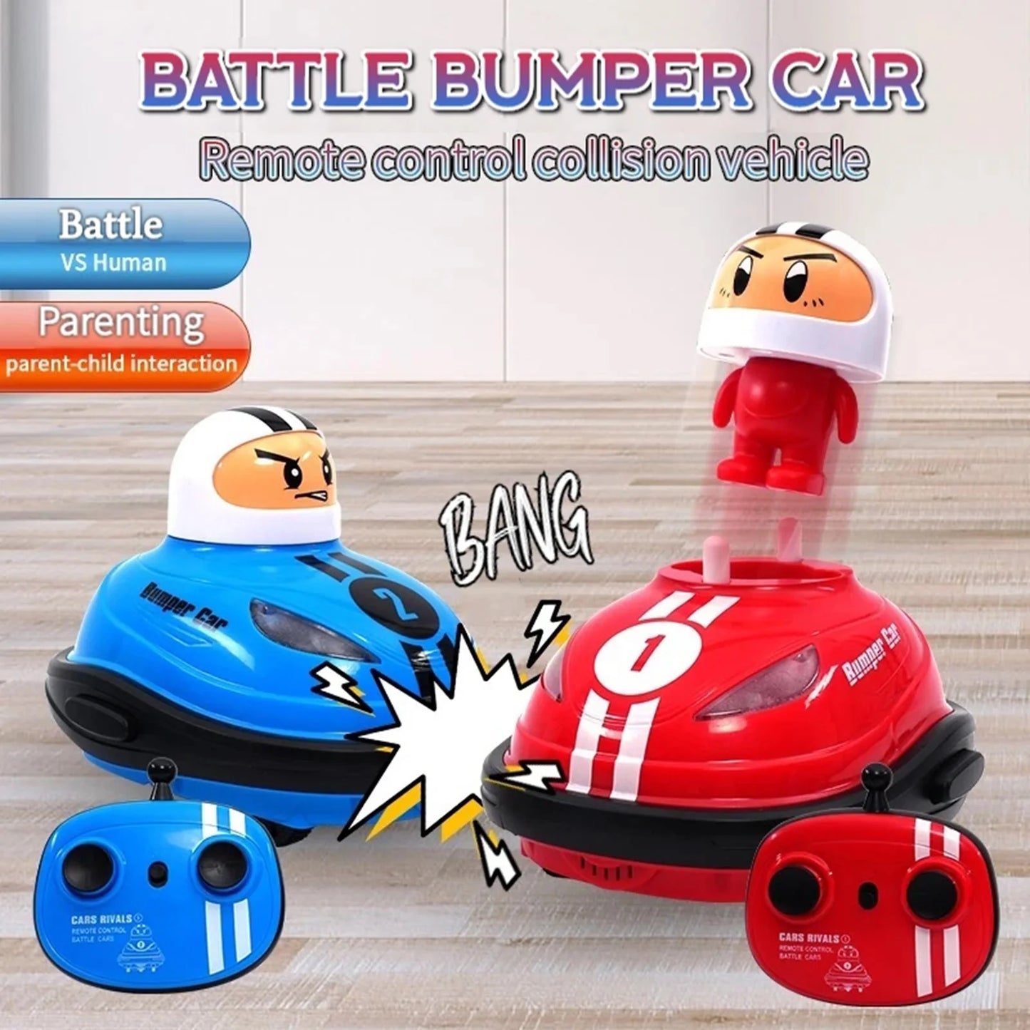 Remote Controlled Bumper Cars Impact-resistant Fun Vehicle Toy For Home