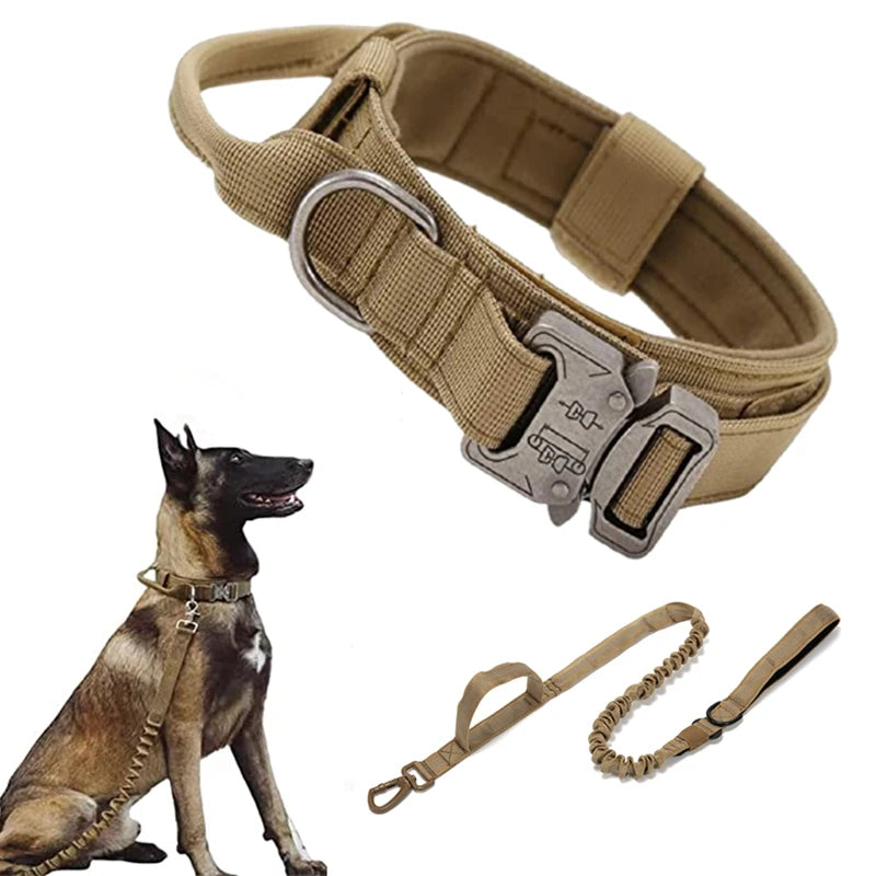 Dog Collar-Durable Tactical Leash Set-Adjustable Military Pet Collar Leash - My Store