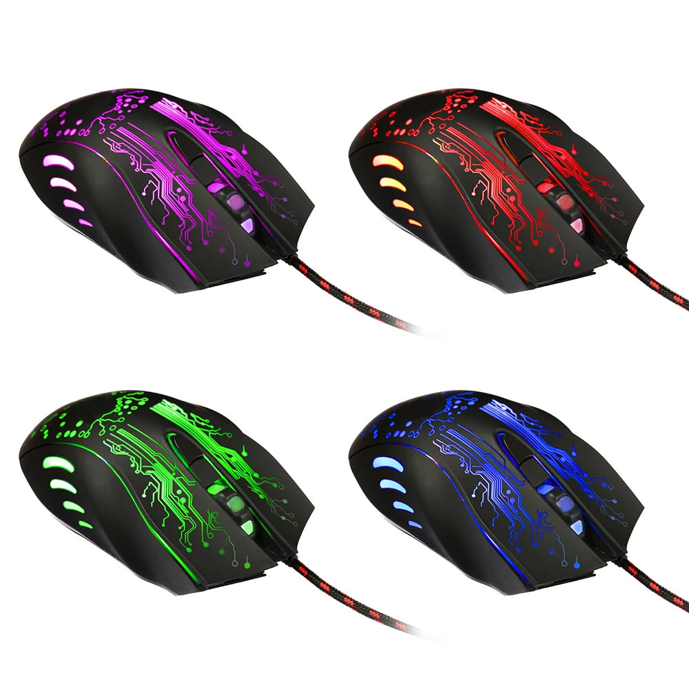 ORZERHOME LED Backlight Gaming Wired Mouse for PC Adjustable - My Store