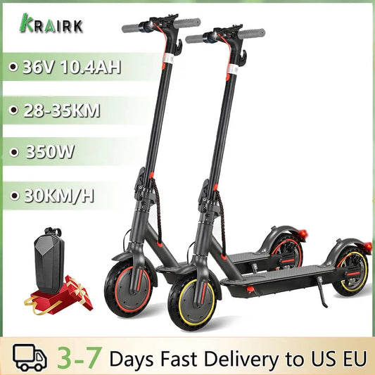 350W Adults Electric Scooter-36V 10.4Ah 8.5"-Solid Tires-30km/h Max Speed -Electric Kick Scooter with APP - My Store