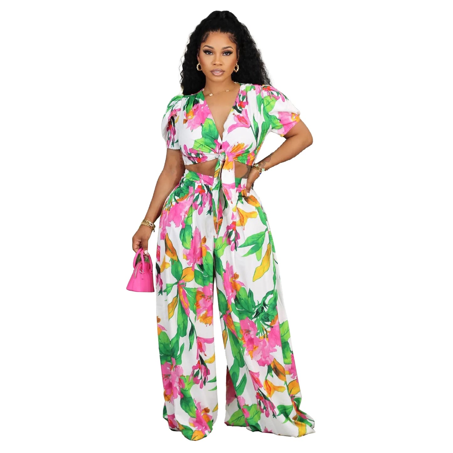 Ladies Sexy Summer Two Piece Pant Set Outfits-2 Piece Sets Elegant Luxury Outfits - My Store