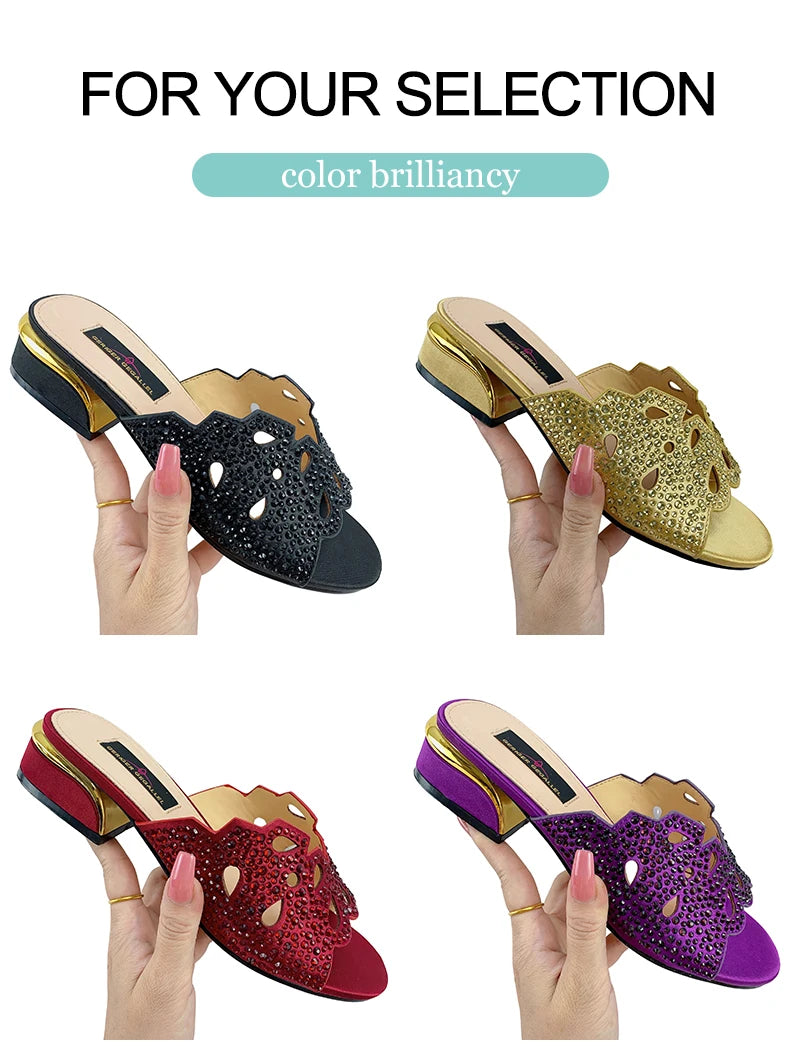 Trendy Colorful Slides for Women New Classic Design Sandals Italian Style Lady Shoes Low Heel s