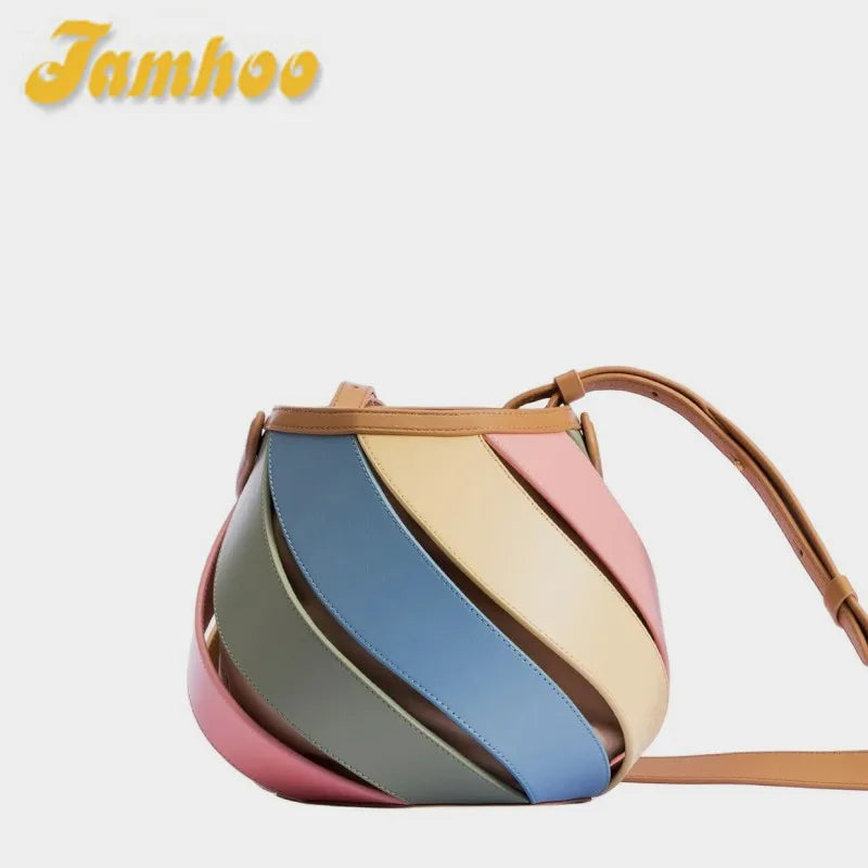 Circular Handbag Spring/Summer-New Source Factory Small Designer-Drawstring Shoulder Bag - My Store