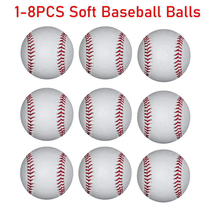 1 to 8pc 9inch Handmade Baseballs Game Training, Kid Baseballs Practice Supply - My Store