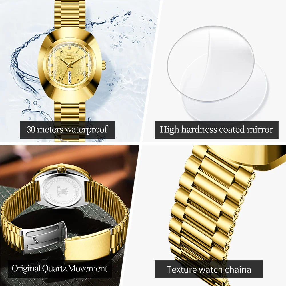 New Big Dial Luxury Quartz Watch For Women, Clock Waterproof - My Store