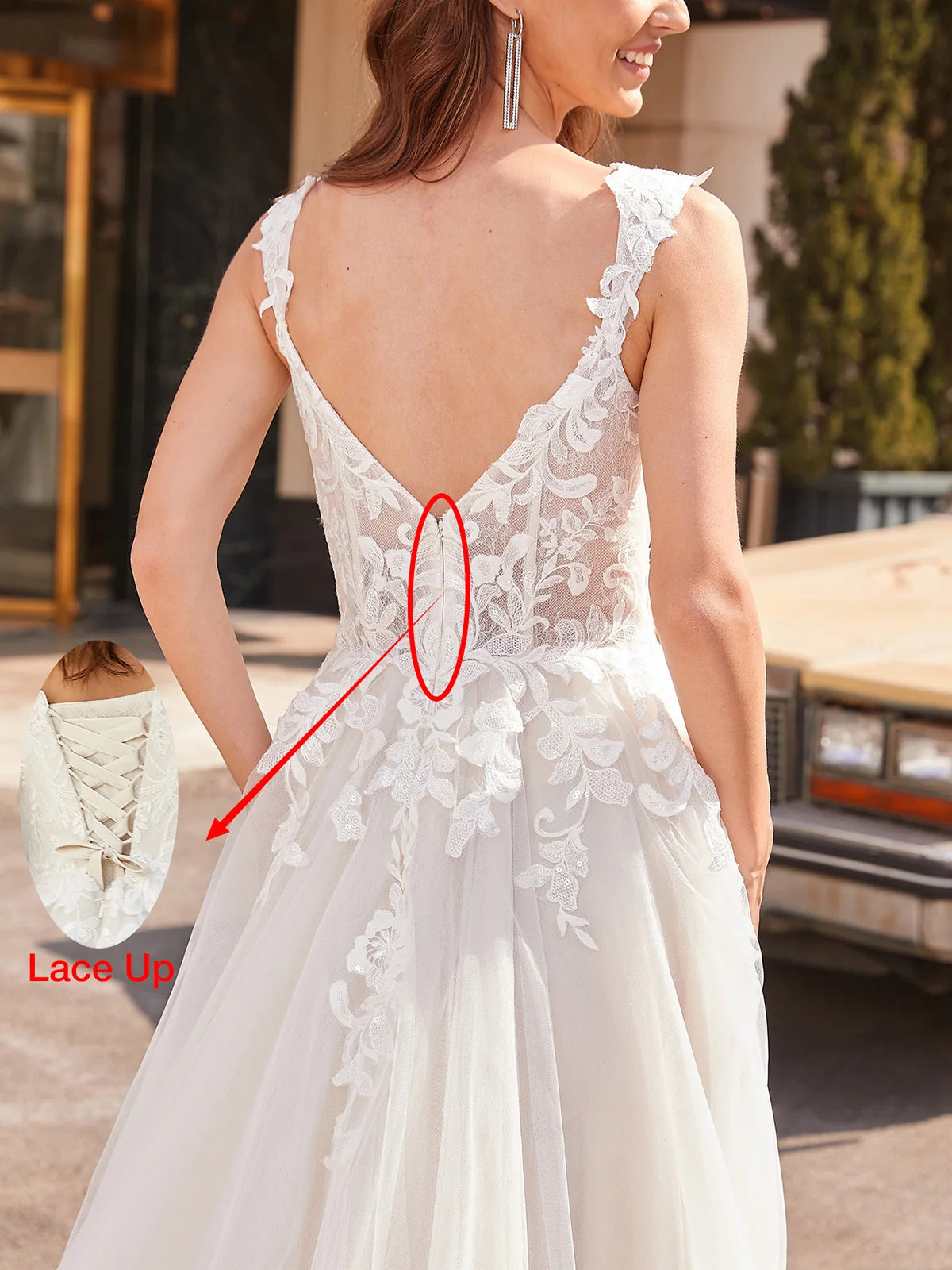 Luxury Cup Sleeves Lace Wedding Dresses Long 2024 Illusion Top Ball Gown with Train - My Store