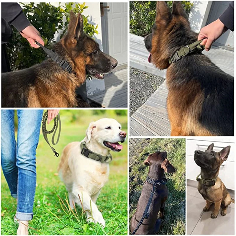 Dog Collar-Durable Tactical Leash Set-Adjustable Military Pet Collar Leash - My Store