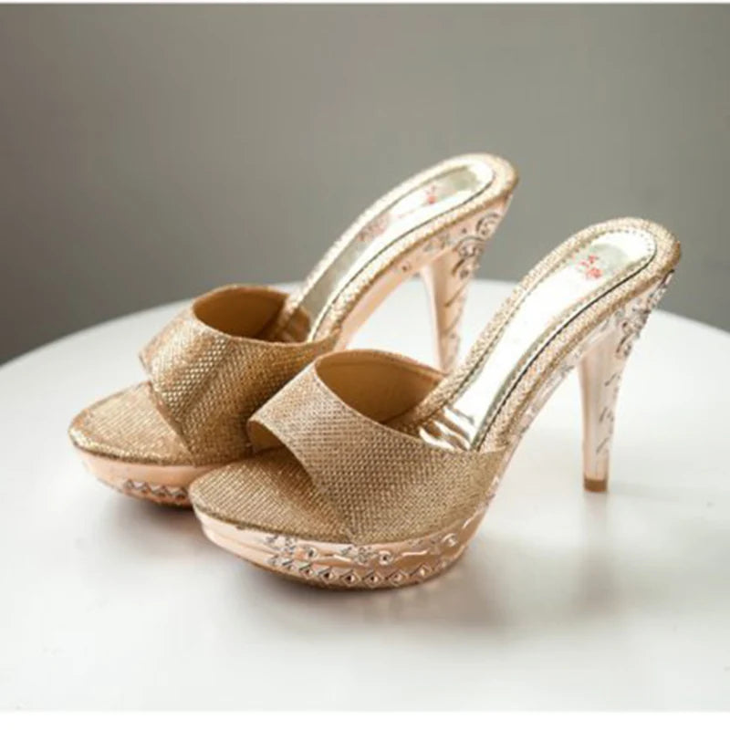 Summer Women Sandals Rhinestone Sexy High Heels Shoes - My Store