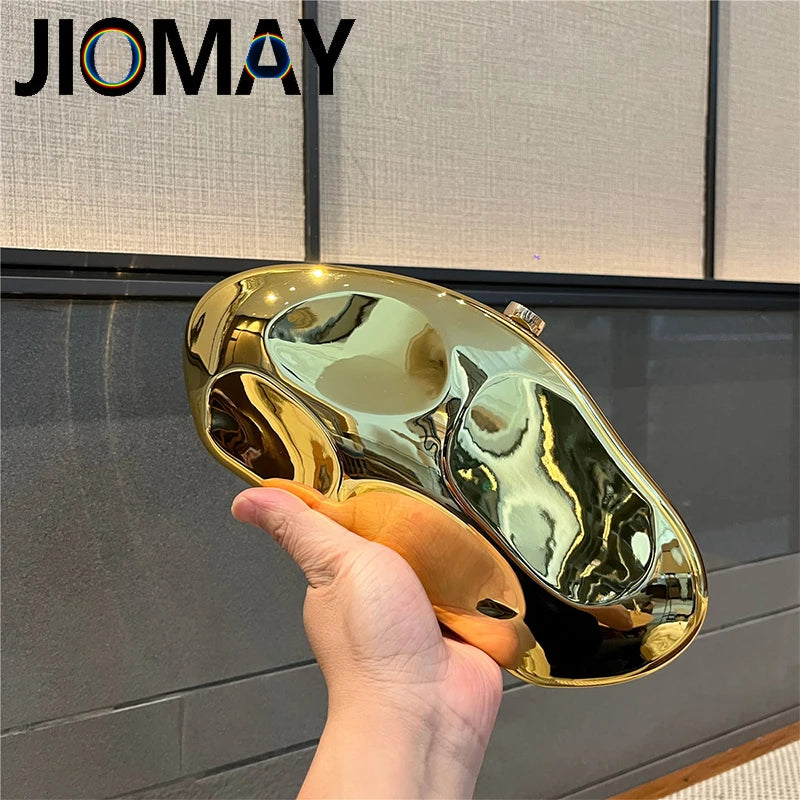 JIOMAY Acrylic Gold Purse Luxury Designer Handbags-High Quality-Glamorous Wedding orEvening Bag Fashion