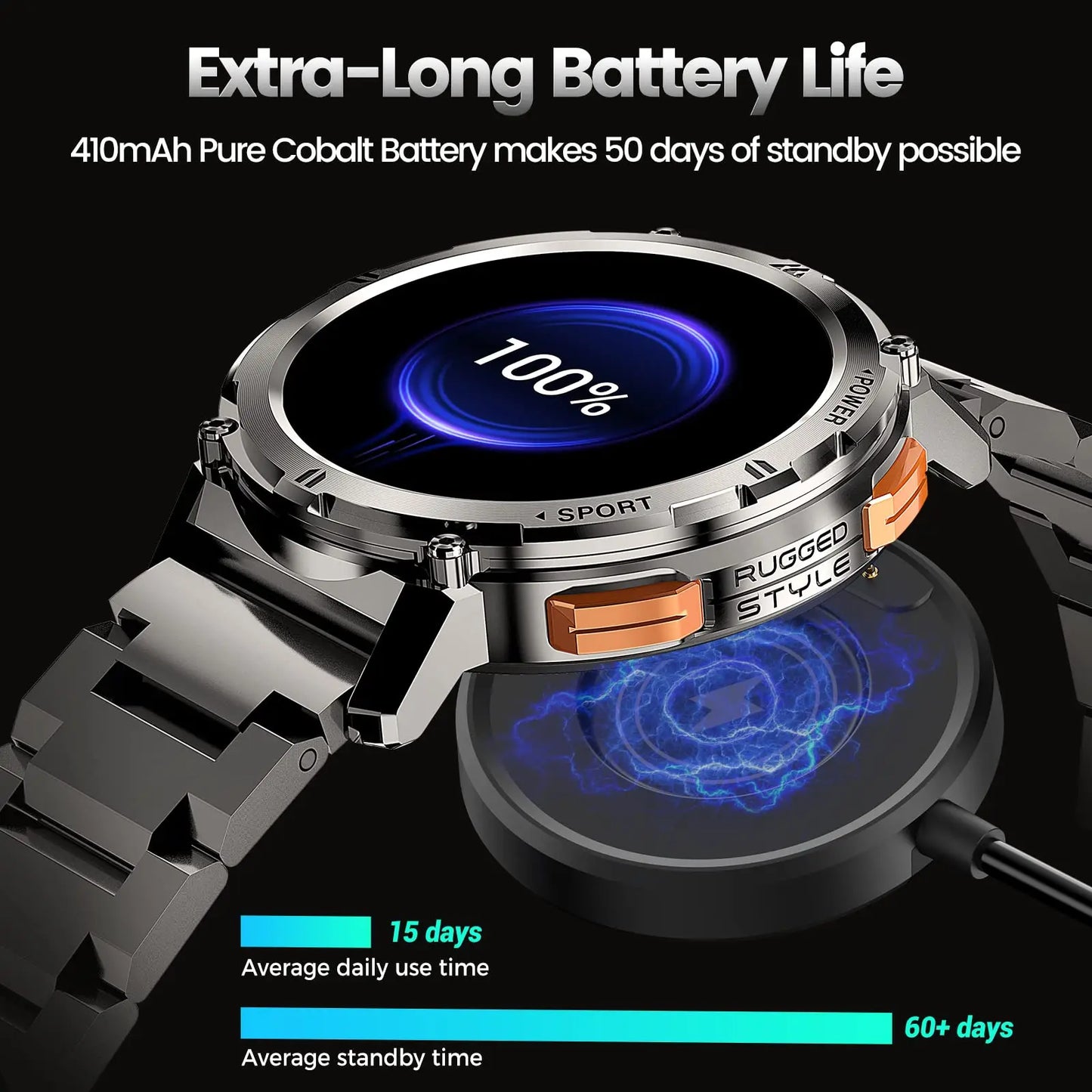 Ultra Smart Watches For Men AMOLED AOD Fitness Watch Bluetooth Call 5ATM Waterproof - My Store