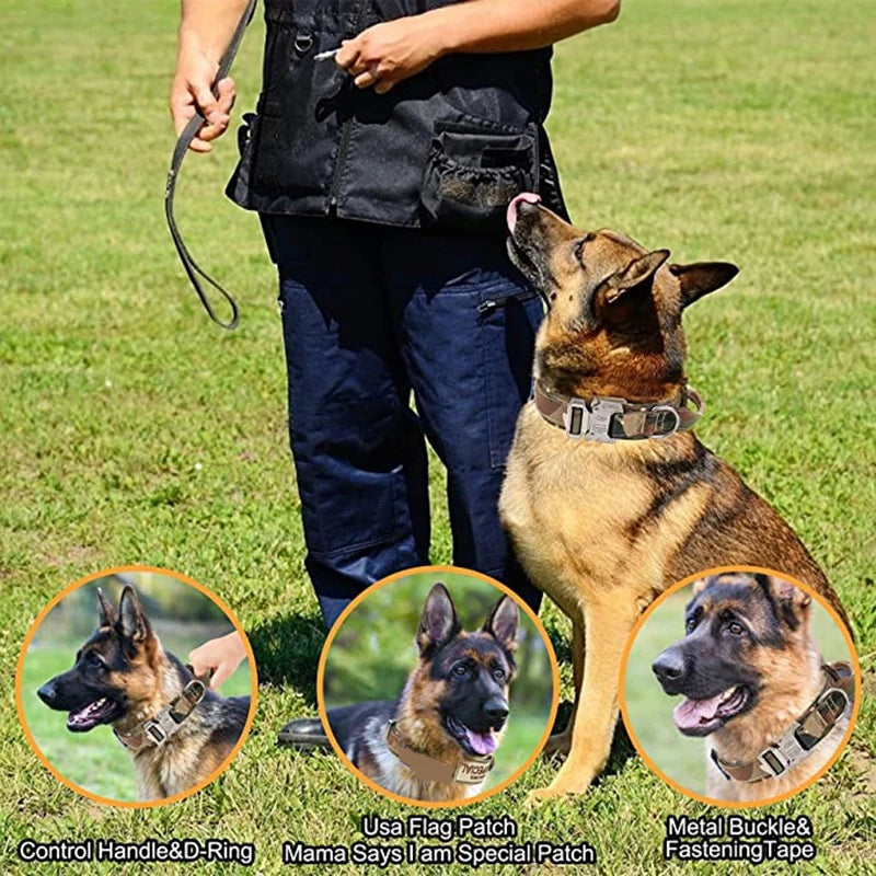 Dog Collar-Durable Tactical Leash Set-Adjustable Military Pet Collar Leash - My Store