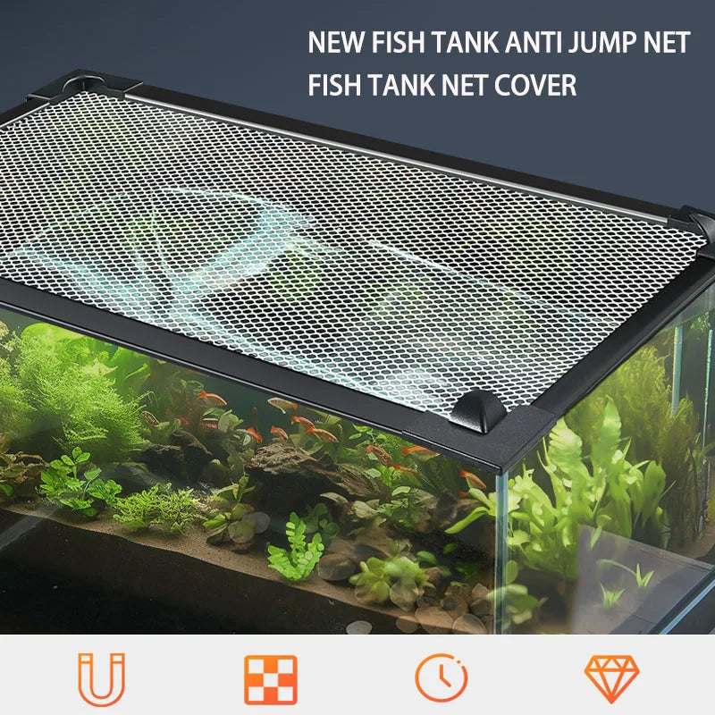 Fish tank anti jump net-invisible anti jump net magnetic suction-anti jump net - My Store