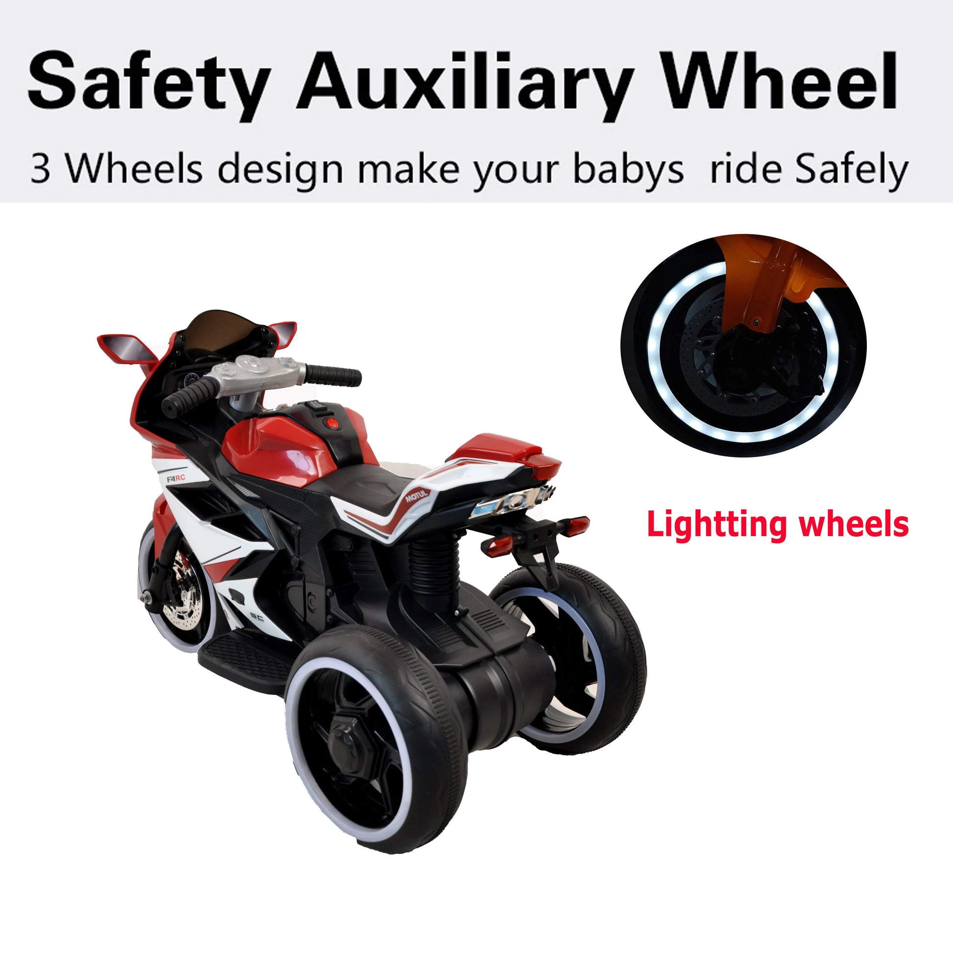 Plastic red 6V Kids Electric motorcycle/ Kids toys - My Store