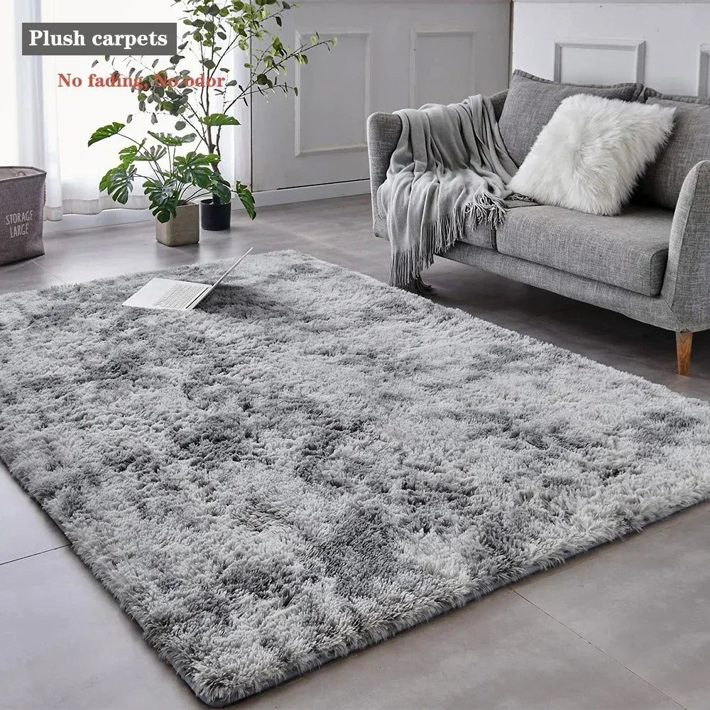 Fluffy Large Carpet Living Room PlushLounge Rug in The Bedroom Floor Mat Soft Velvet Carpets