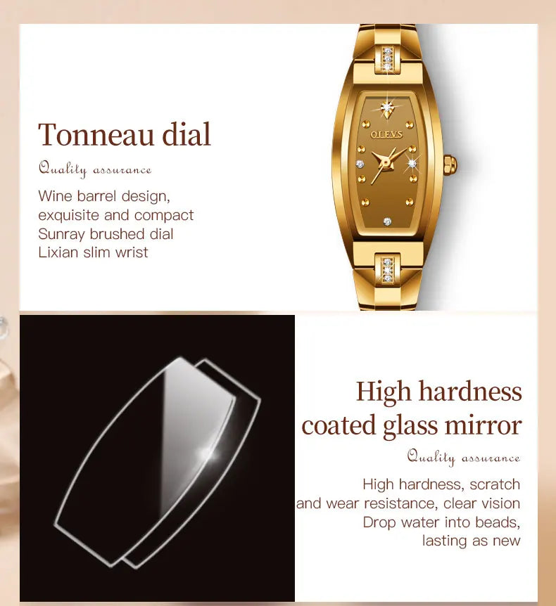 Gold/Rose Watches for Women-Waterproof-SlimThin Small Wrist-Analog Diamond Quartz Elegant - My Store