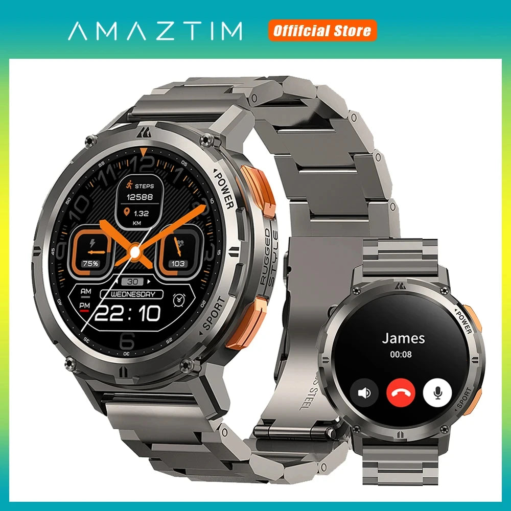 Ultra Smart Watches For Men AMOLED AOD Fitness Watch Bluetooth Call 5ATM Waterproof - My Store