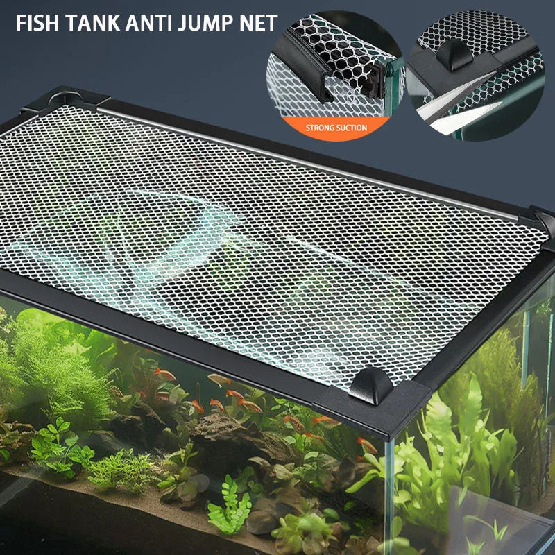 Fish tank anti jump net-invisible anti jump net magnetic suction-anti jump net - My Store