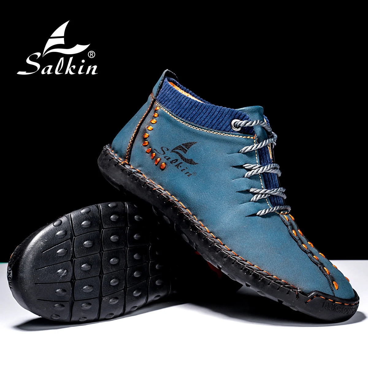 Men's Fashion Vintage Hand Stitching Soft Business Casual Leather Handmade Shoes - My Store