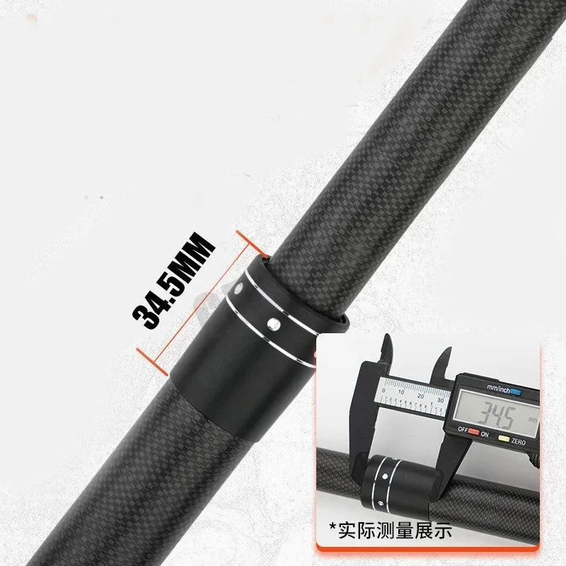 2.1-4.5M Carbon Fishing Rod 50kg above Superhard Long Distance Throwing-shot Rod Telescopic Sea Boat