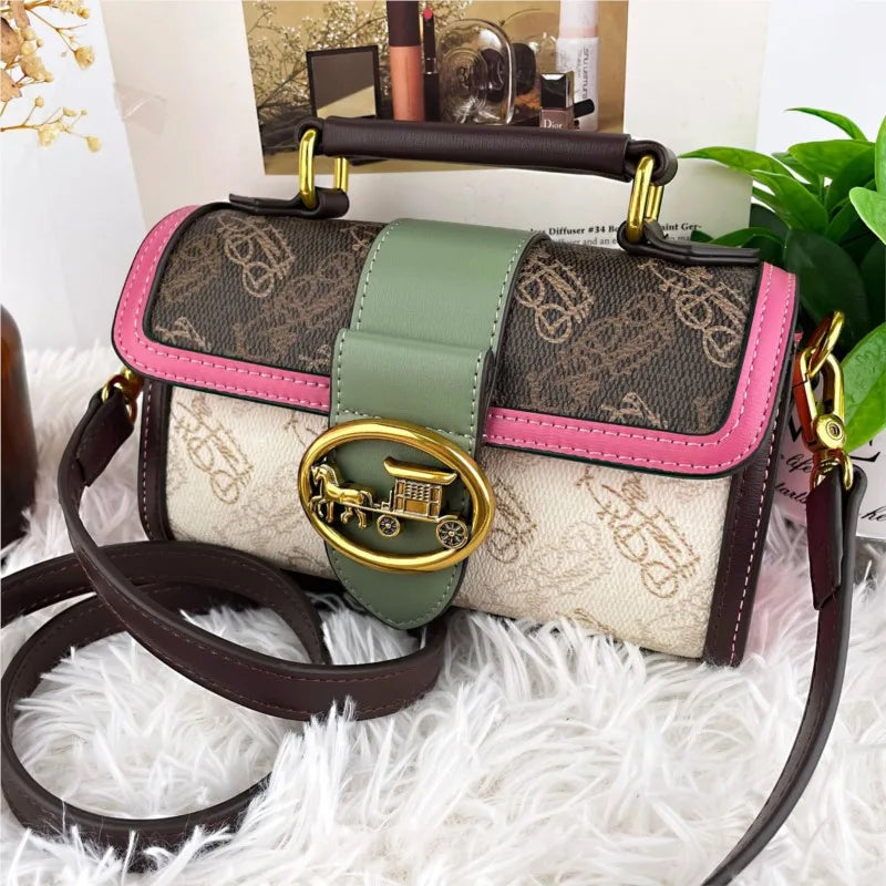 Women's handbag new high-end leather pillow bag, crossbody small square bag