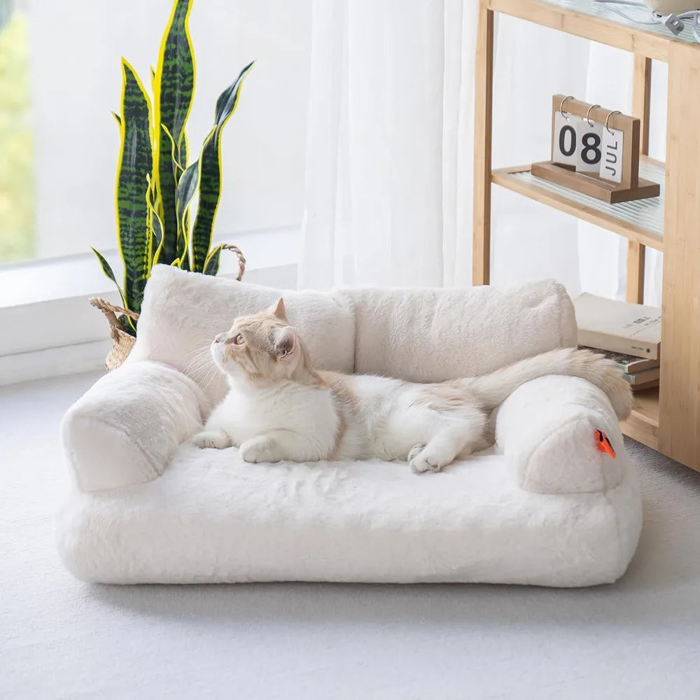 Pet Couch Bed,Washable Cat Beds for Medium Small Dogs & Cats