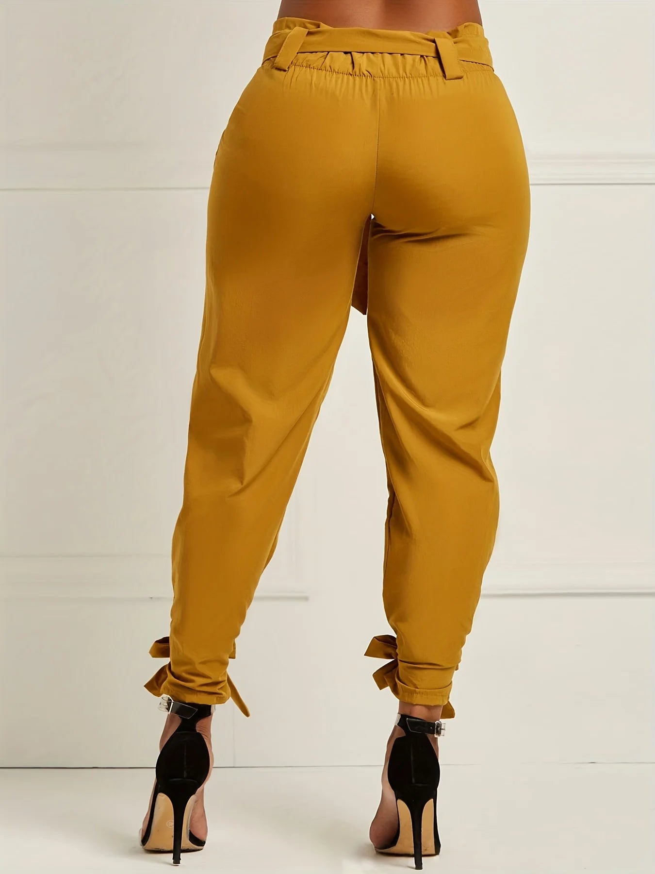 Plus size women's four season new elegant and fashionable high waisted slim fit pants - My Store