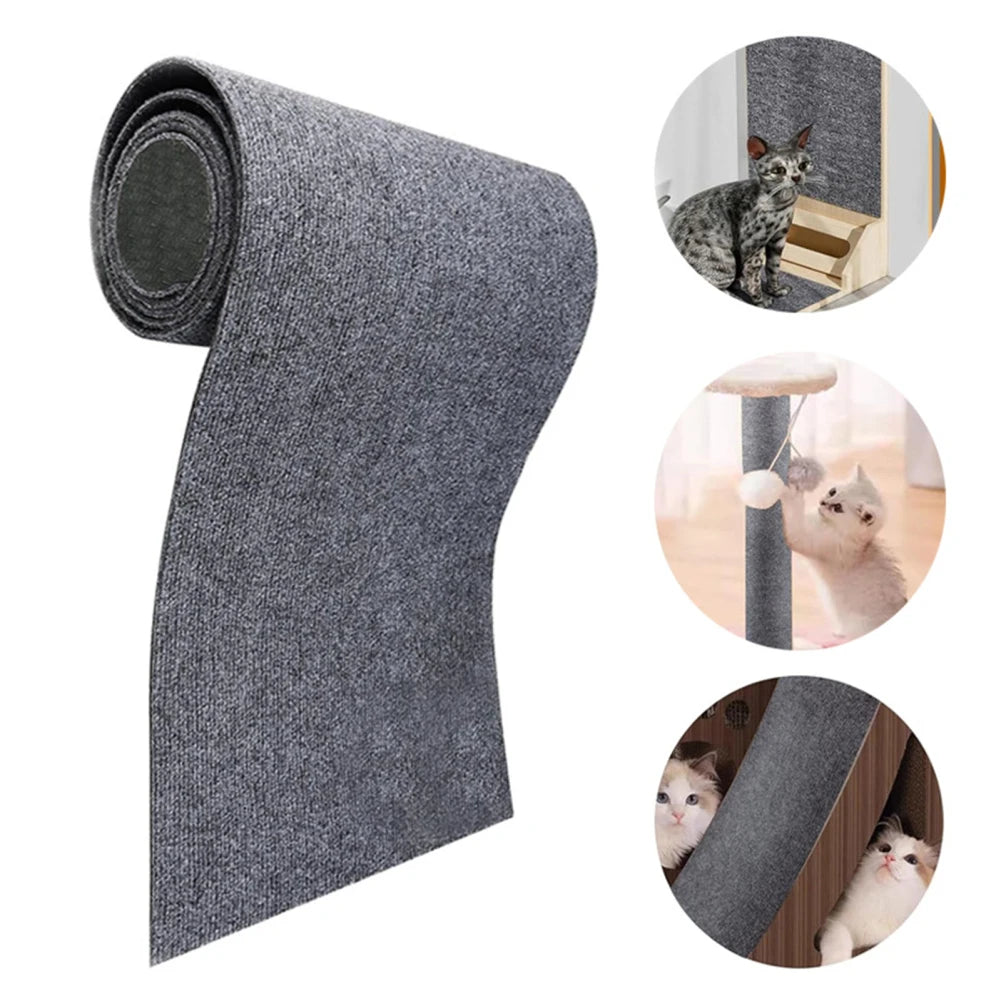 Gray Self Adhesive Felt Fabric Trimmable Self-adhesive Carpet Mat For Cat Tree Racks Drawer Box Cat Scratching Board - My Store