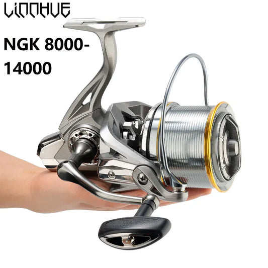 Big Spinning Fishing Reel 8000-14000 Max Drag 20KG Sea Reel Free Line Saltwater Freshwater