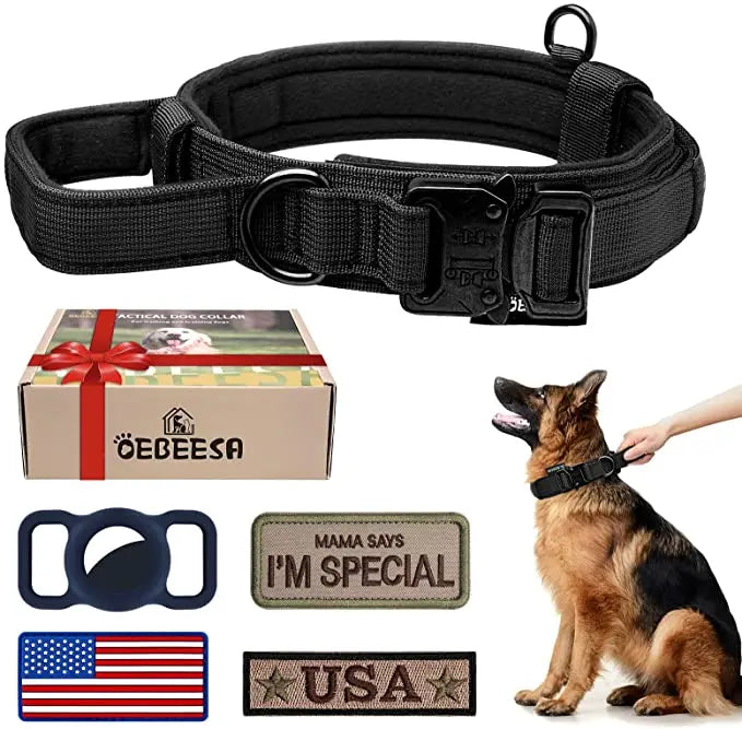 Dog Collar-Durable Tactical Leash Set-Adjustable Military Pet Collar Leash - My Store