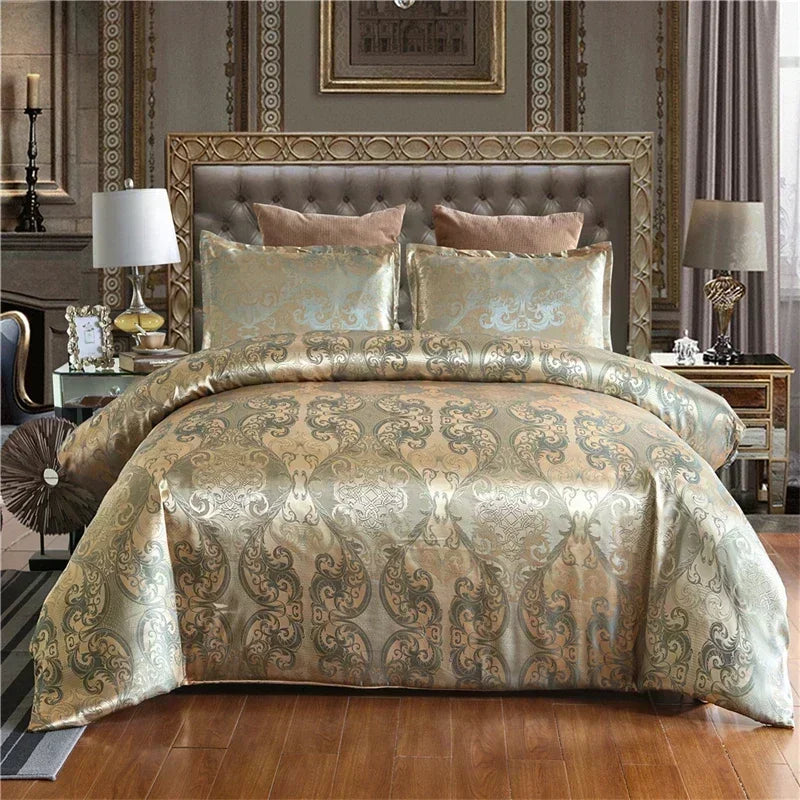 High End King Size Bedding Set Luxury European Wedding Bedding Sets Queen American Satin Double Duvet Cover Set 220x240