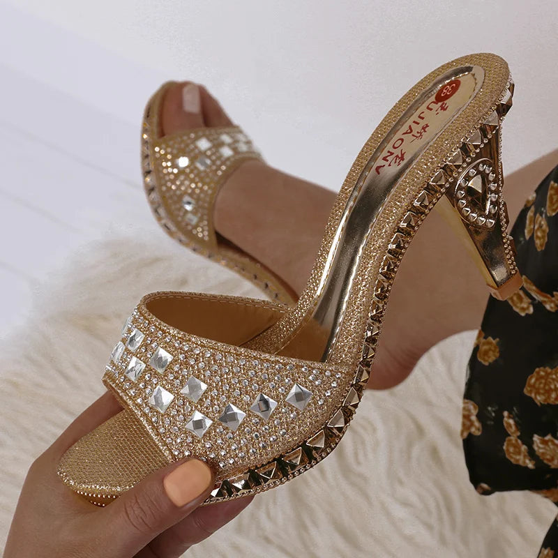 Summer Women Sandals Rhinestone Sexy High Heels Shoes - My Store