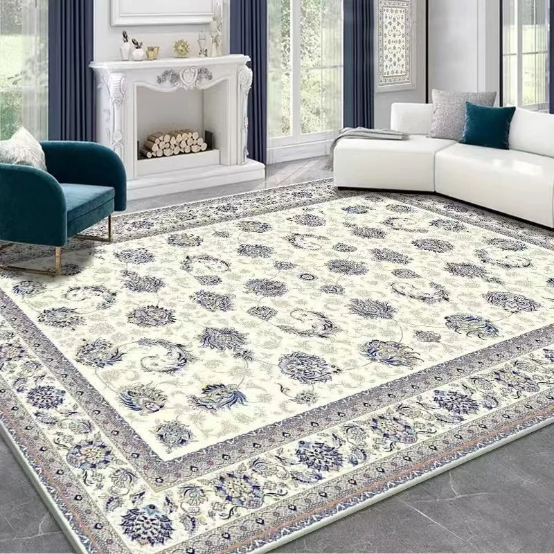 Persian Wind Large Area Living Room Carpet Sofa Coffee Table Circle Velvet Carpet