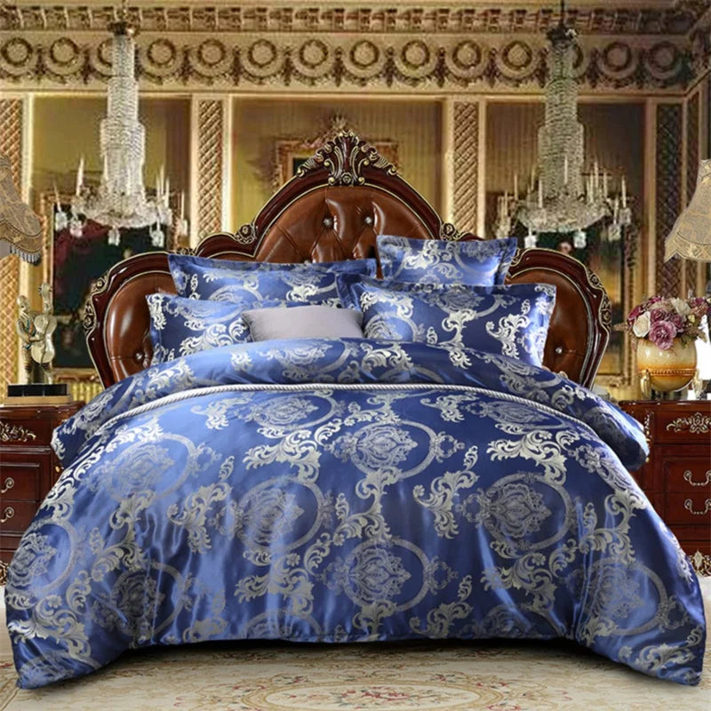 High End King Size Bedding Set Luxury European Wedding Bedding Sets Queen American Satin Double Duvet Cover Set 220x240